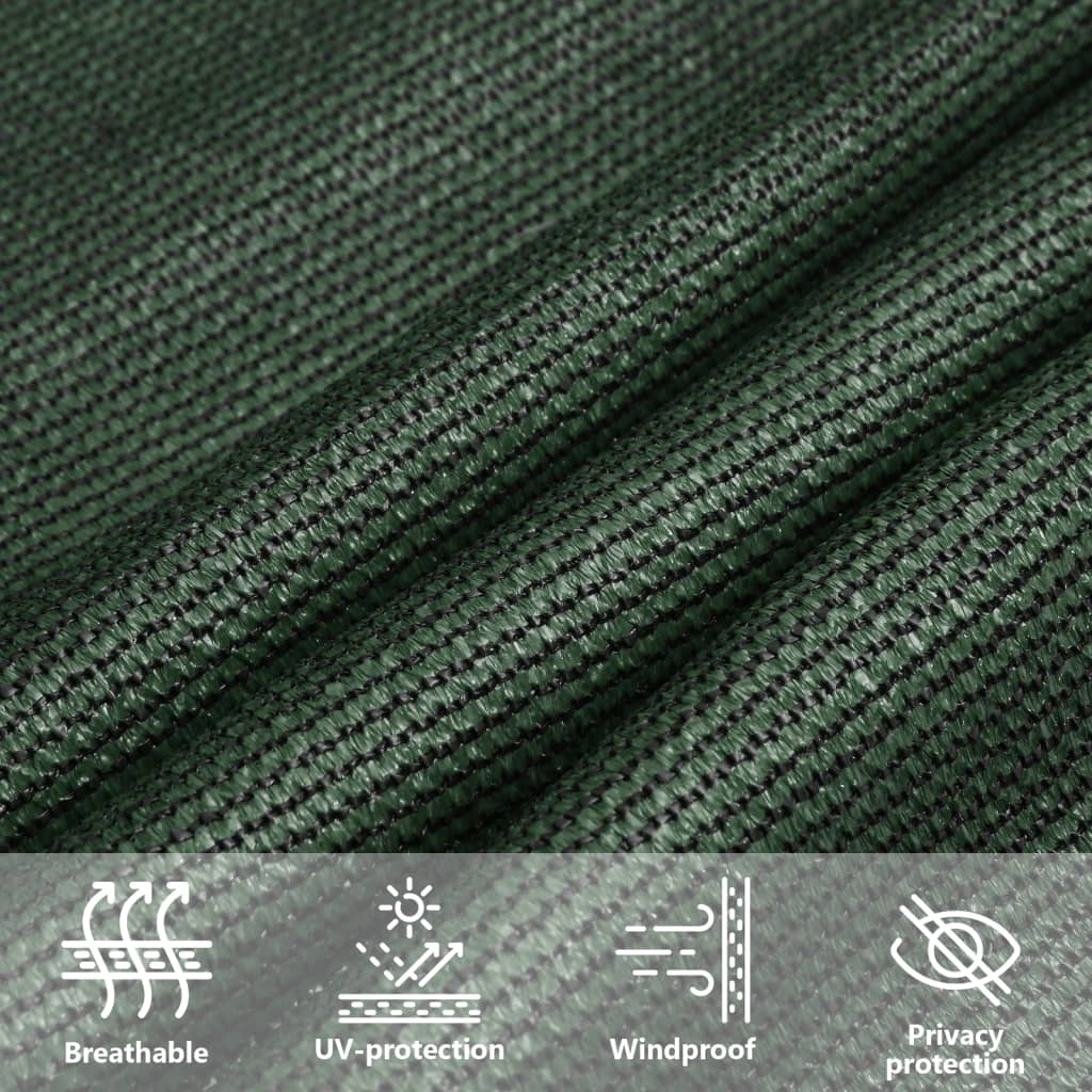 Vela Parasole 160 g/m² Verde Scuro 3x4x5 m in HDPE