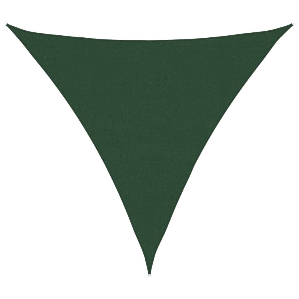 Vela Parasole 160 g/m² Verde Scuro 5x5x5 m in HDPE