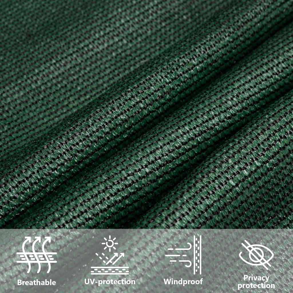 Vela Parasole 160 g/m² Verde Scuro 5x7x7 m in HDPE
