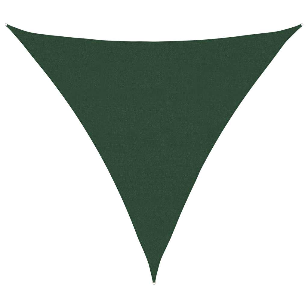 Vela Parasole 160 g/m² Triangolare Verde Scuro 6x6x6 m in HDPE