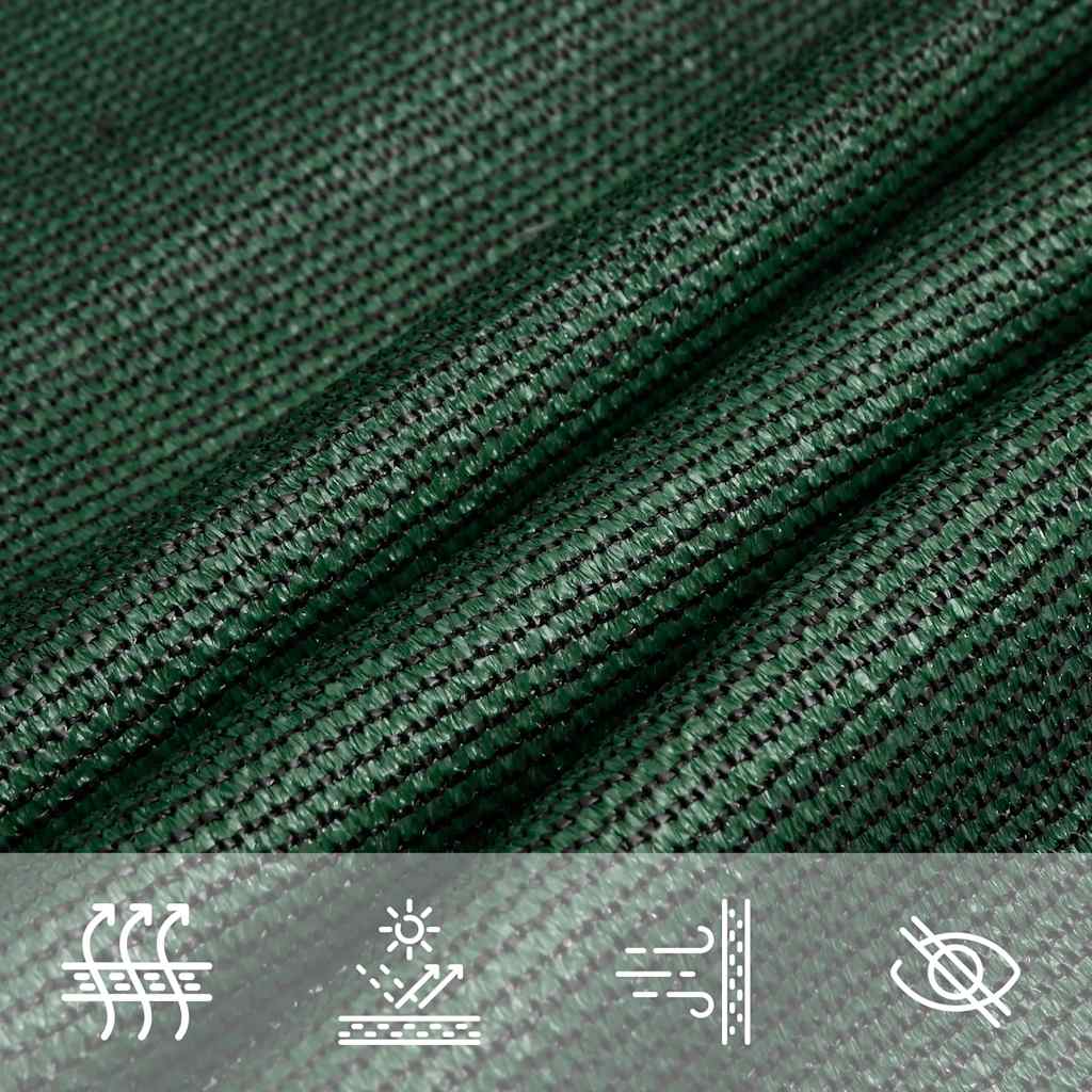 Vela Parasole 160 g/m² Triangolare Verde Scuro 6x6x6 m in HDPE
