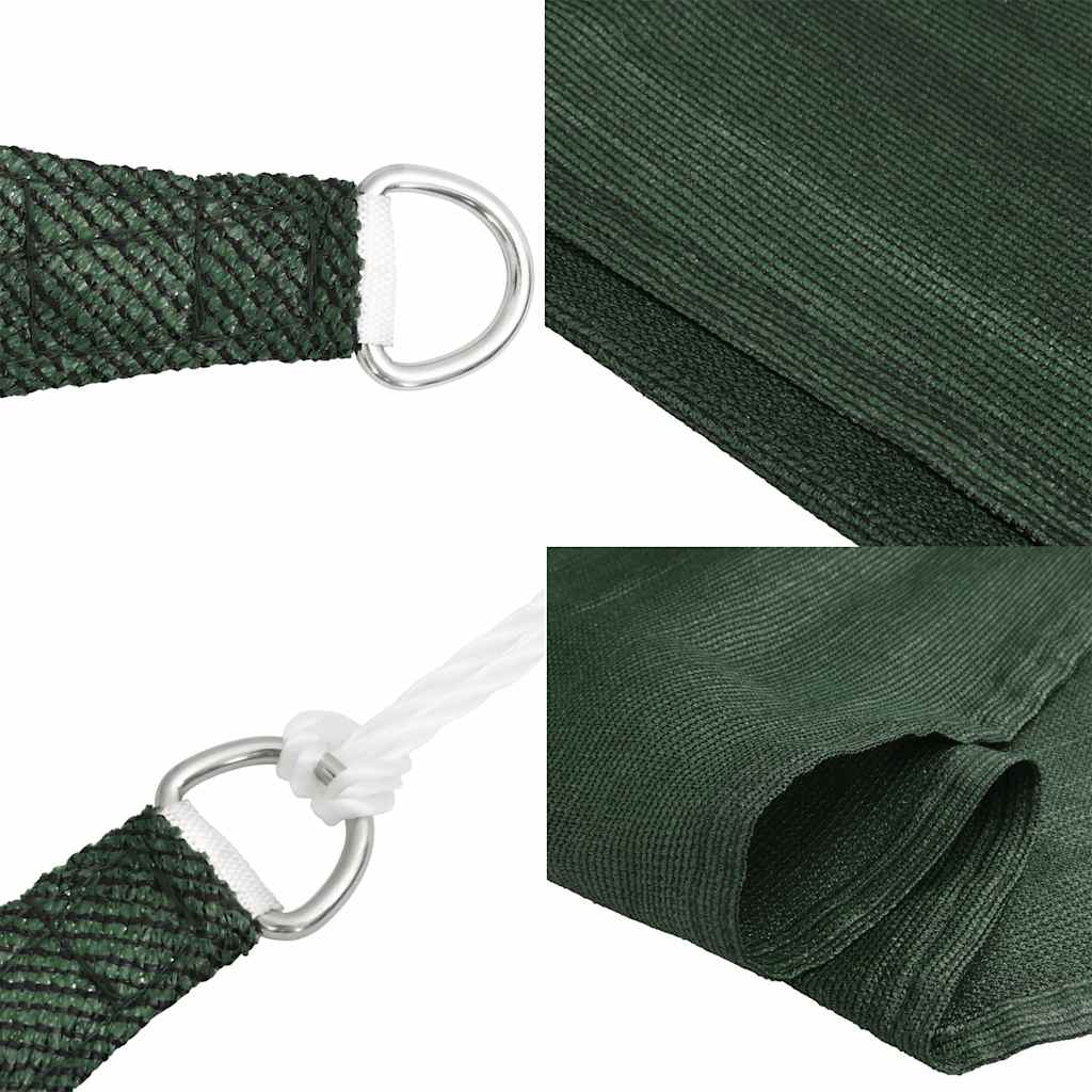 Vela Parasole 160 g/m² Triangolare Verde Scuro 6x6x6 m in HDPE