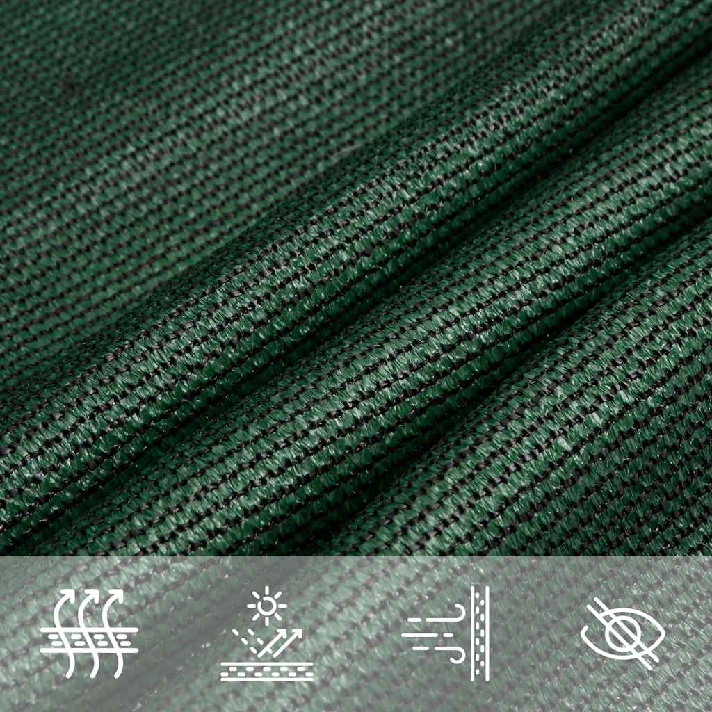 Vela Parasole 160 g/m² Trapezio Verde Scuro 4/5x3 m in HDPE