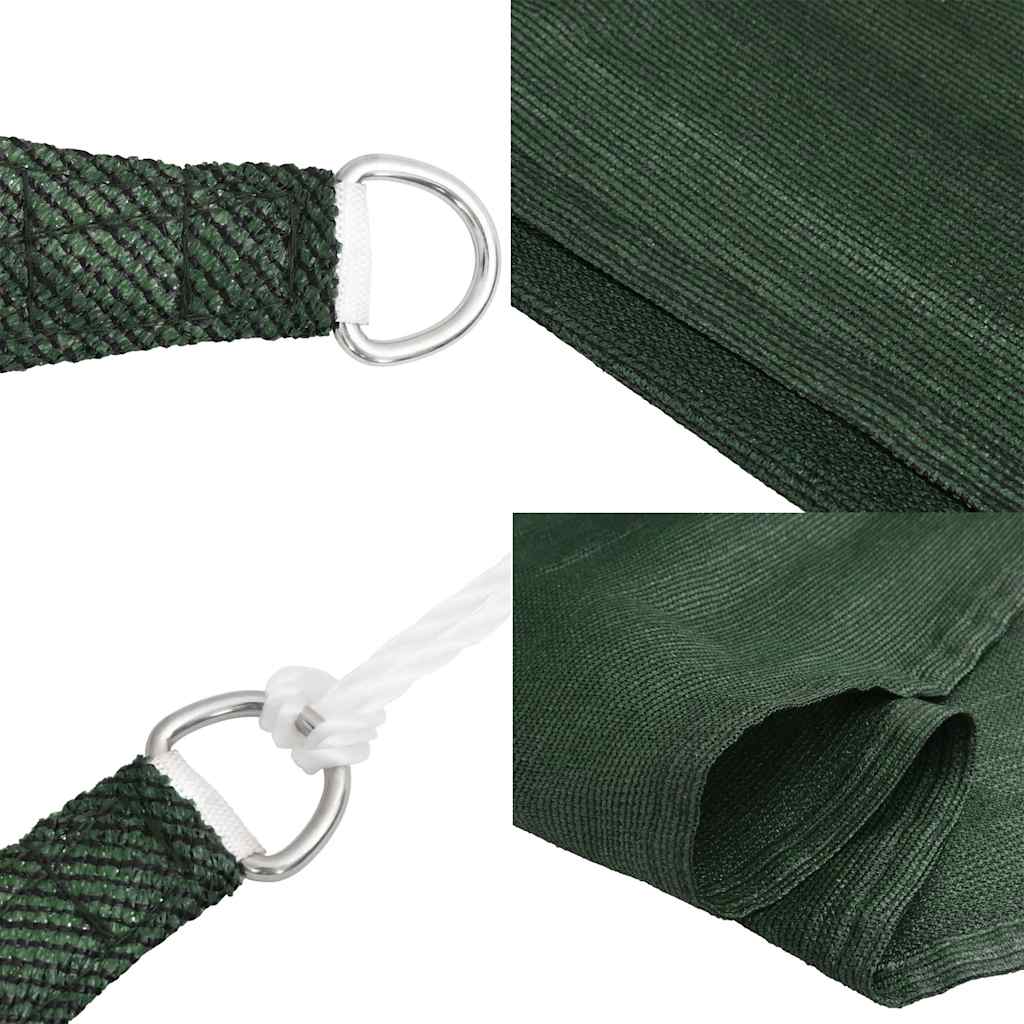 Vela Parasole 160 g/m² Trapezio Verde Scuro 4/5x3 m in HDPE
