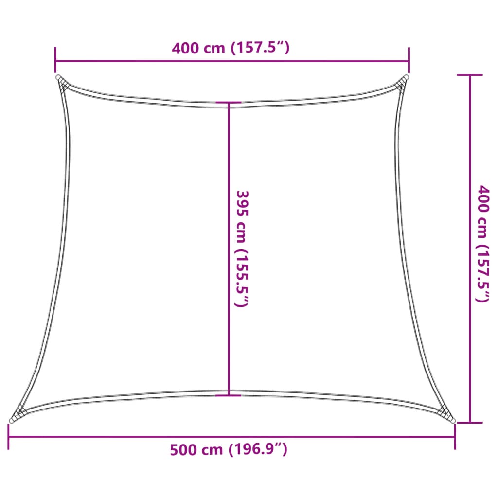 Vela Parasole 160 g/m² Verde Scuro 4/5x4 m in HDPE