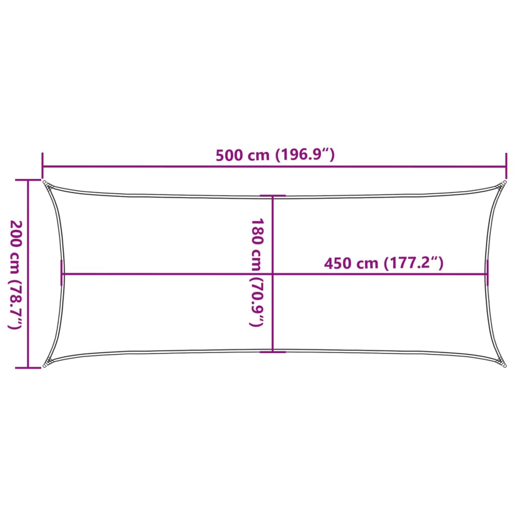 Vela Parasole 160 g/m² Blu 2x5 m in HDPE