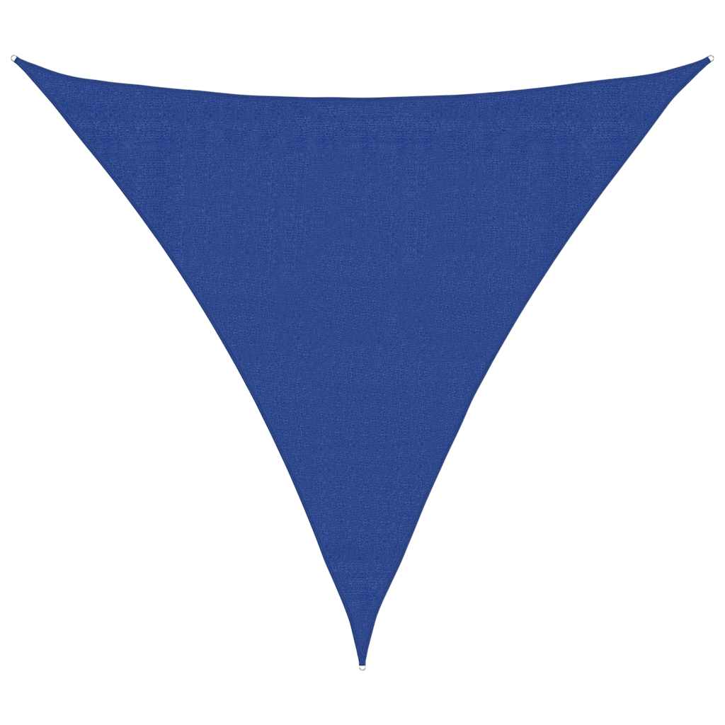 Vela Parasole 160 g/m² Triangolare Blu 3,6x3,6x3,6 m in HDPE