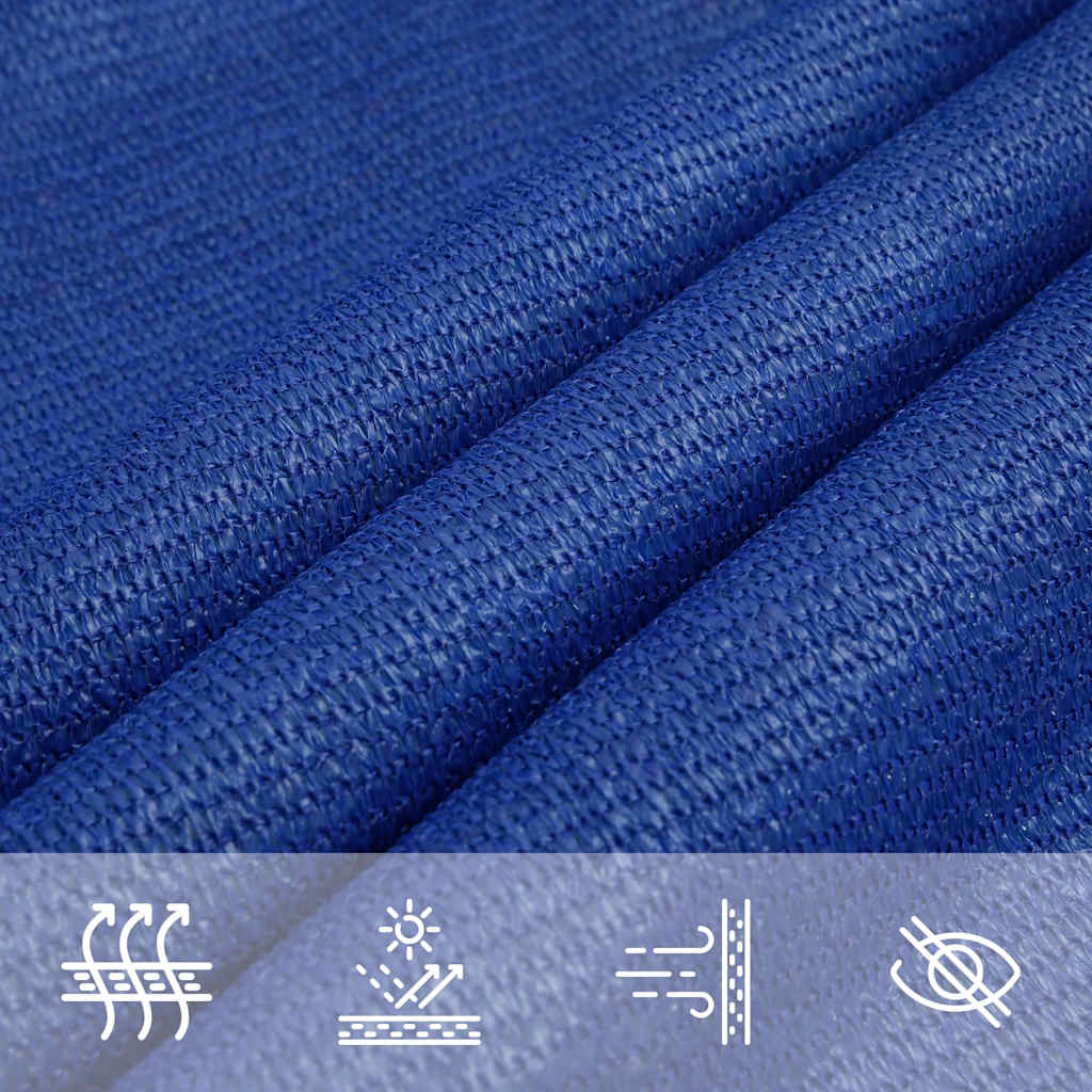 Vela Parasole 160 g/m² Triangolare Blu 3x4x5 m in HDPE