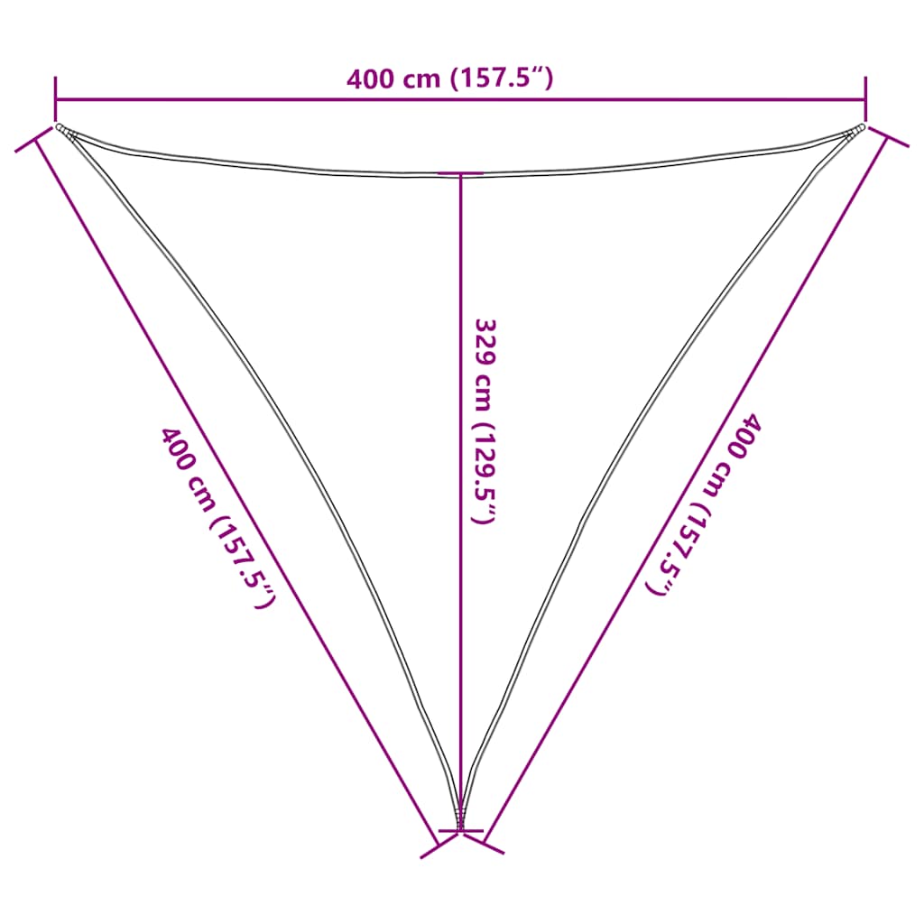 Vela Parasole 160 g/m² Blu 4x4x4 m in HDPE