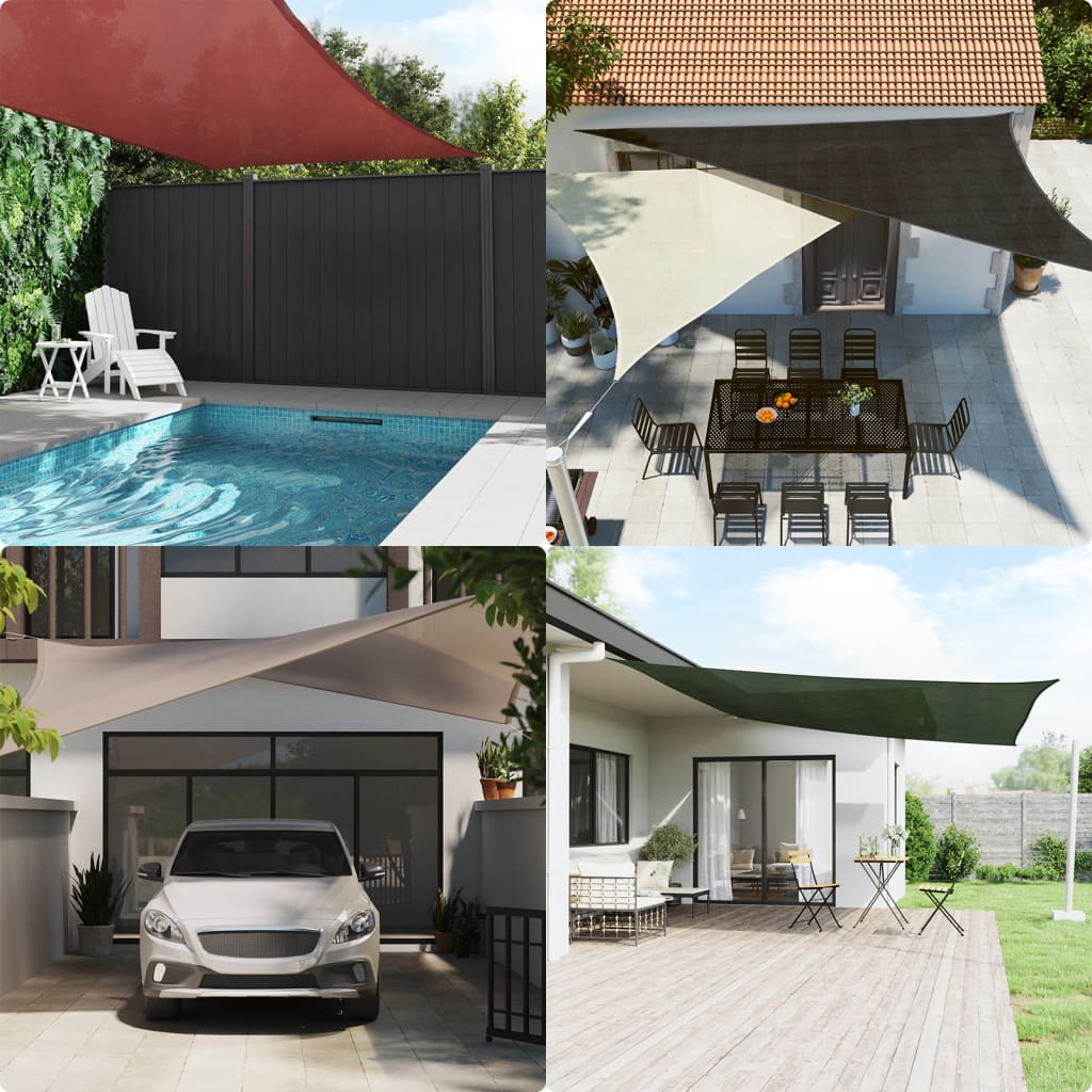 Vela Parasole 160 g/m² Gialla 2,5x4,5 m in HDPE