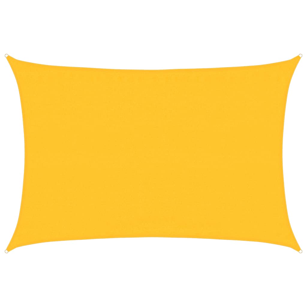 Vela Parasole 160 g/m² Rettangolare Giallo 3,5x4,5 m in HDPE