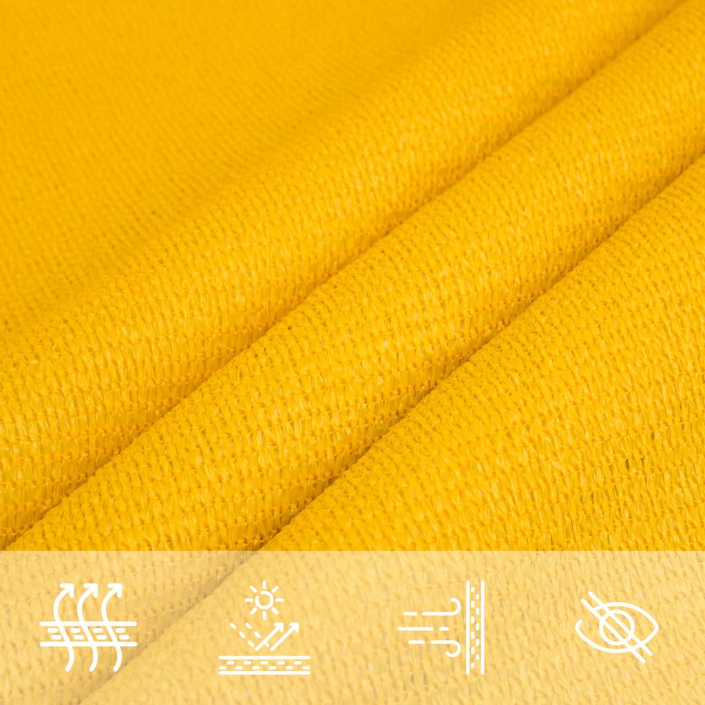 Vela Parasole 160 g/m² Rettangolare Giallo 5x6 m in HDPE