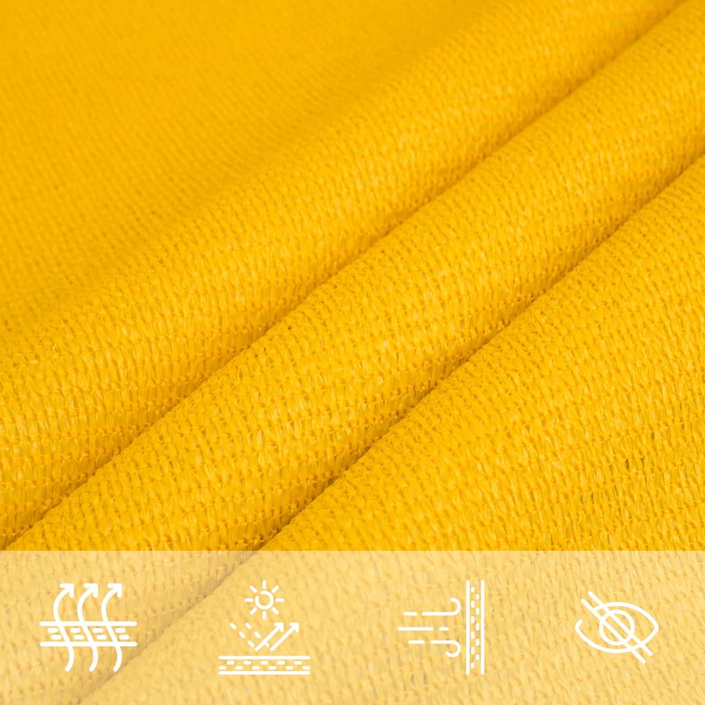 Vela Parasole 160 g/m² Rettangolare Giallo 5x7 m in HDPE