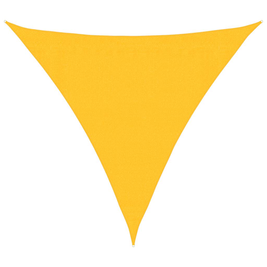 Vela Parasole 160 g/m² Triangolare Giallo 3x3x3 m in HDPE