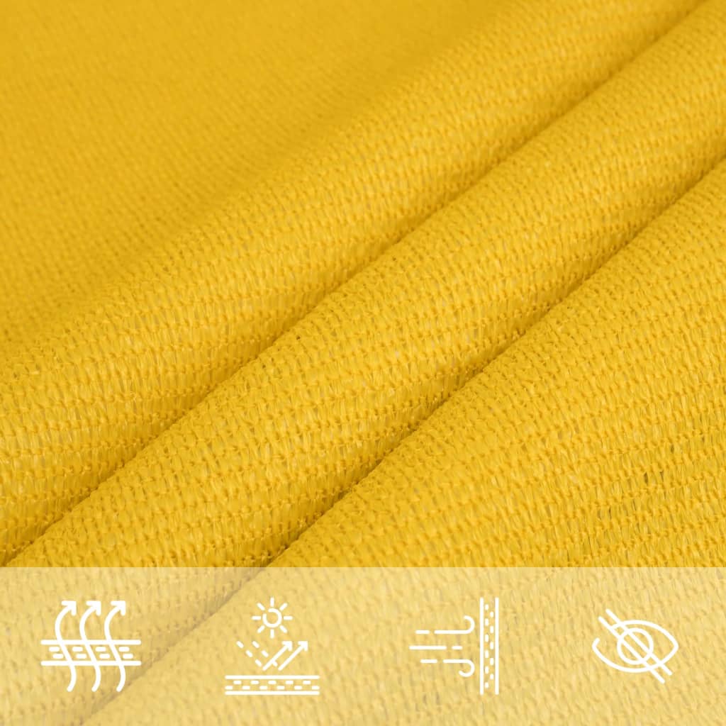 Vela Parasole 160 g/m² Gialla 3,6x3,6x3,6 m in HDPE