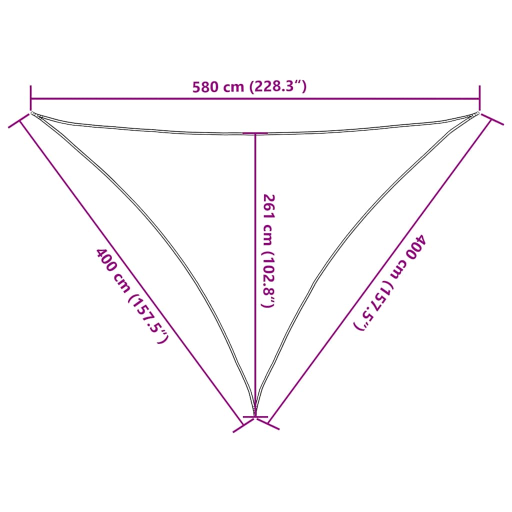 Vela Parasole 160 g/m² Gialla 4x4x5,8 m in HDPE