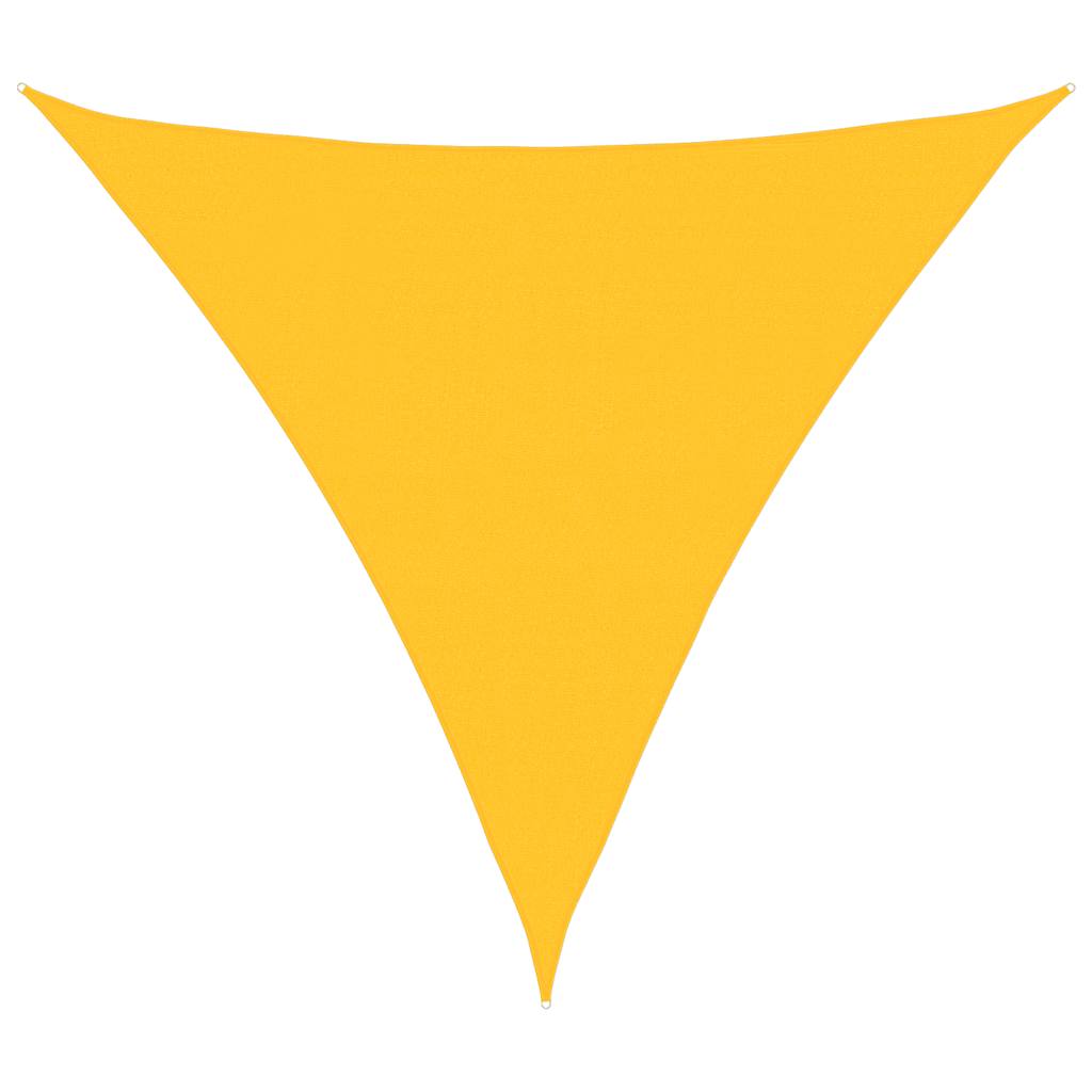 Vela Parasole 160 g/m² Triangolare Giallo 5x5x5 m in HDPE