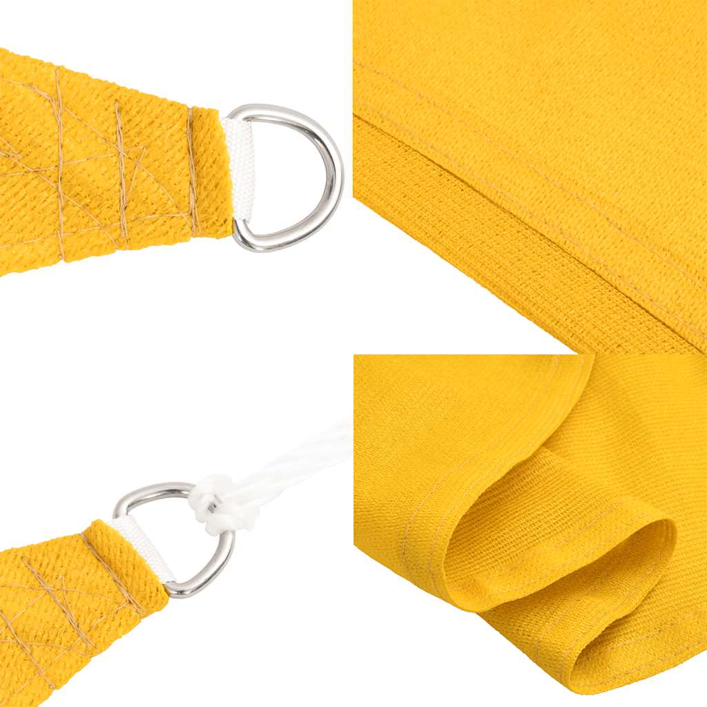 Vela Parasole 160 g/m² Triangolare Giallo 5x5x5 m in HDPE