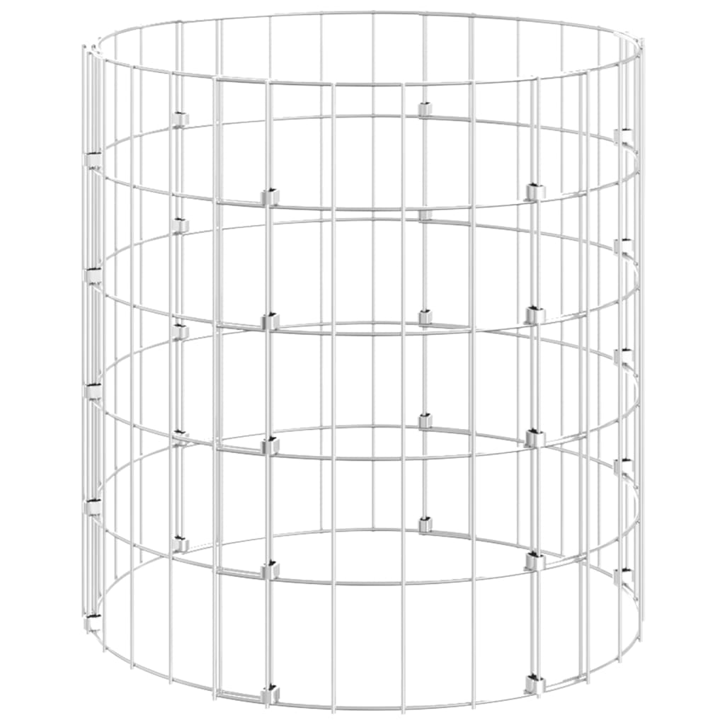 Compostiera da Giardino Ø50x50 cm in Acciaio Zincato