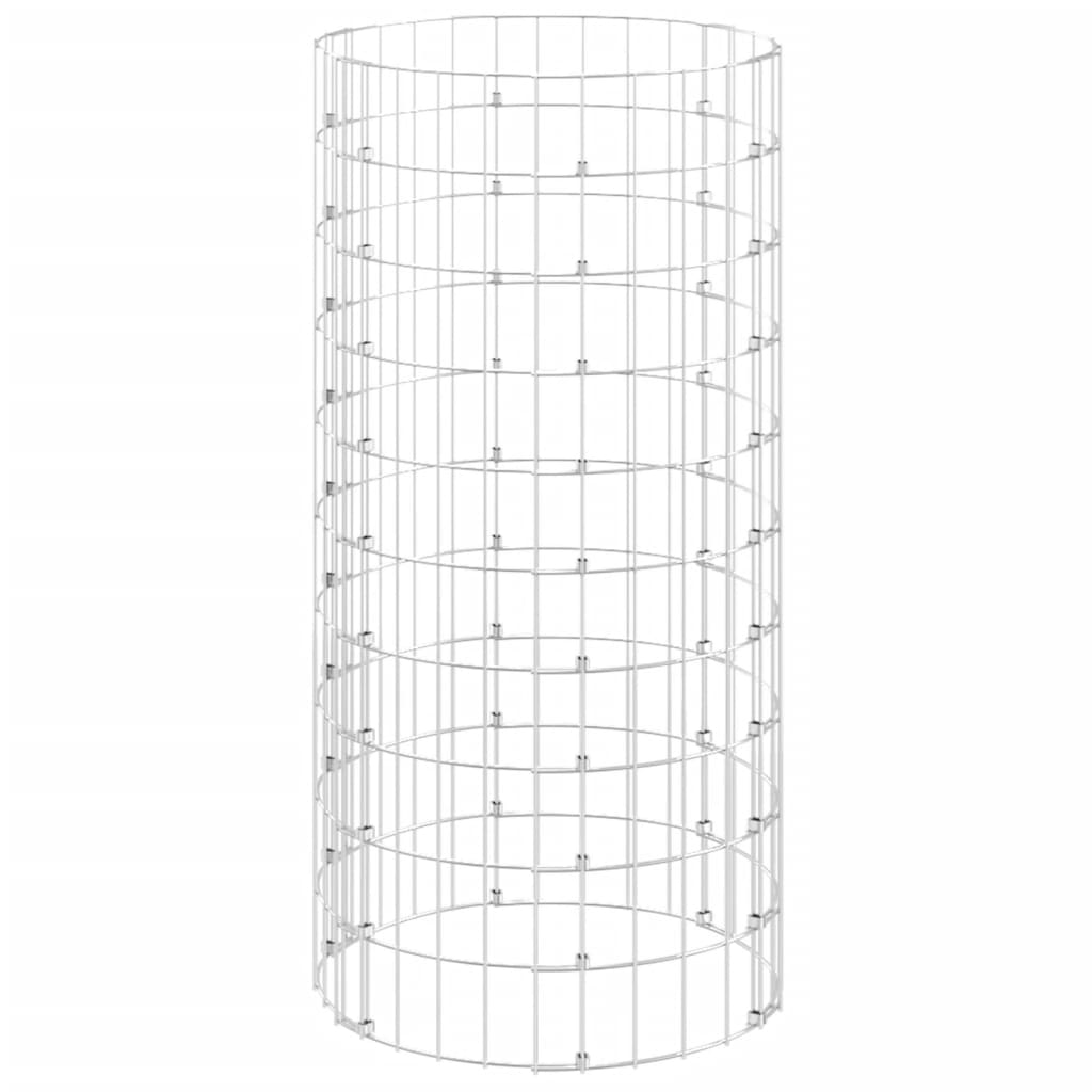 Compostiera da Giardino Ø50x100 cm in Acciaio Zincato