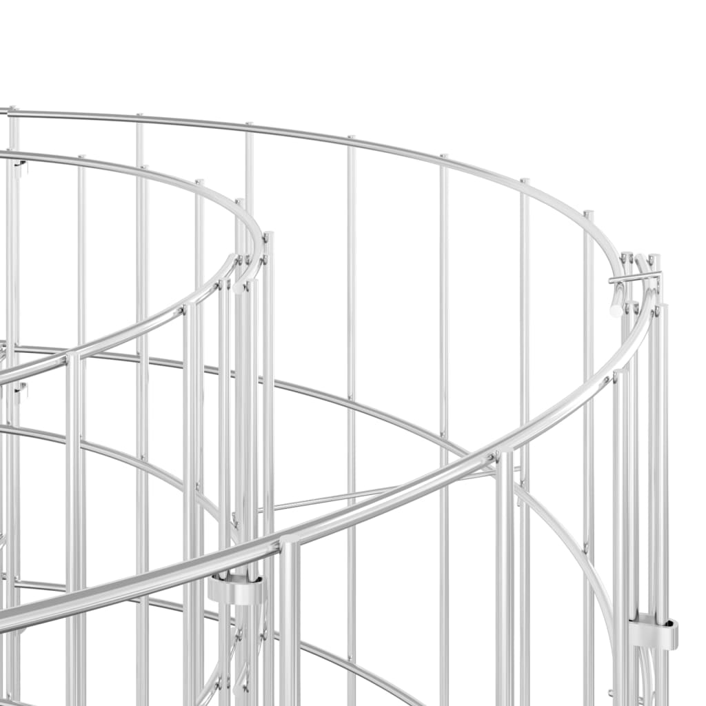 Compostiera da Giardino Ø50x100 cm in Acciaio Zincato