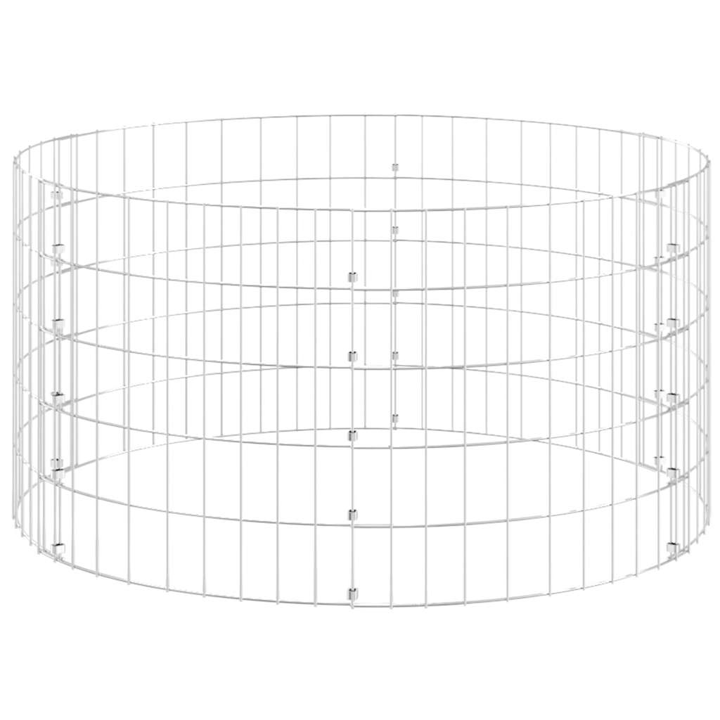Compostiera da Giardino Ø100x50 cm in Acciaio Zincato