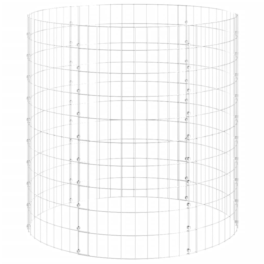 Compostiera da Giardino Ø100x100 cm in Acciaio Zincato