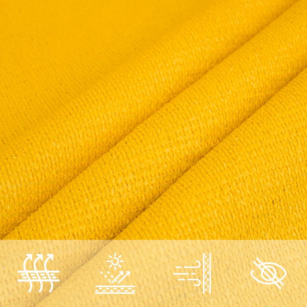 Vela Parasole 160 g/m² Triangolare Giallo 6x6x6 m in HDPE