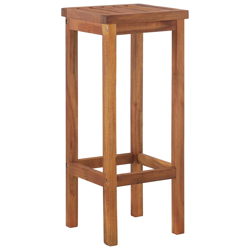 Sgabelli da Bar 8 pz in Legno Massello di Acacia