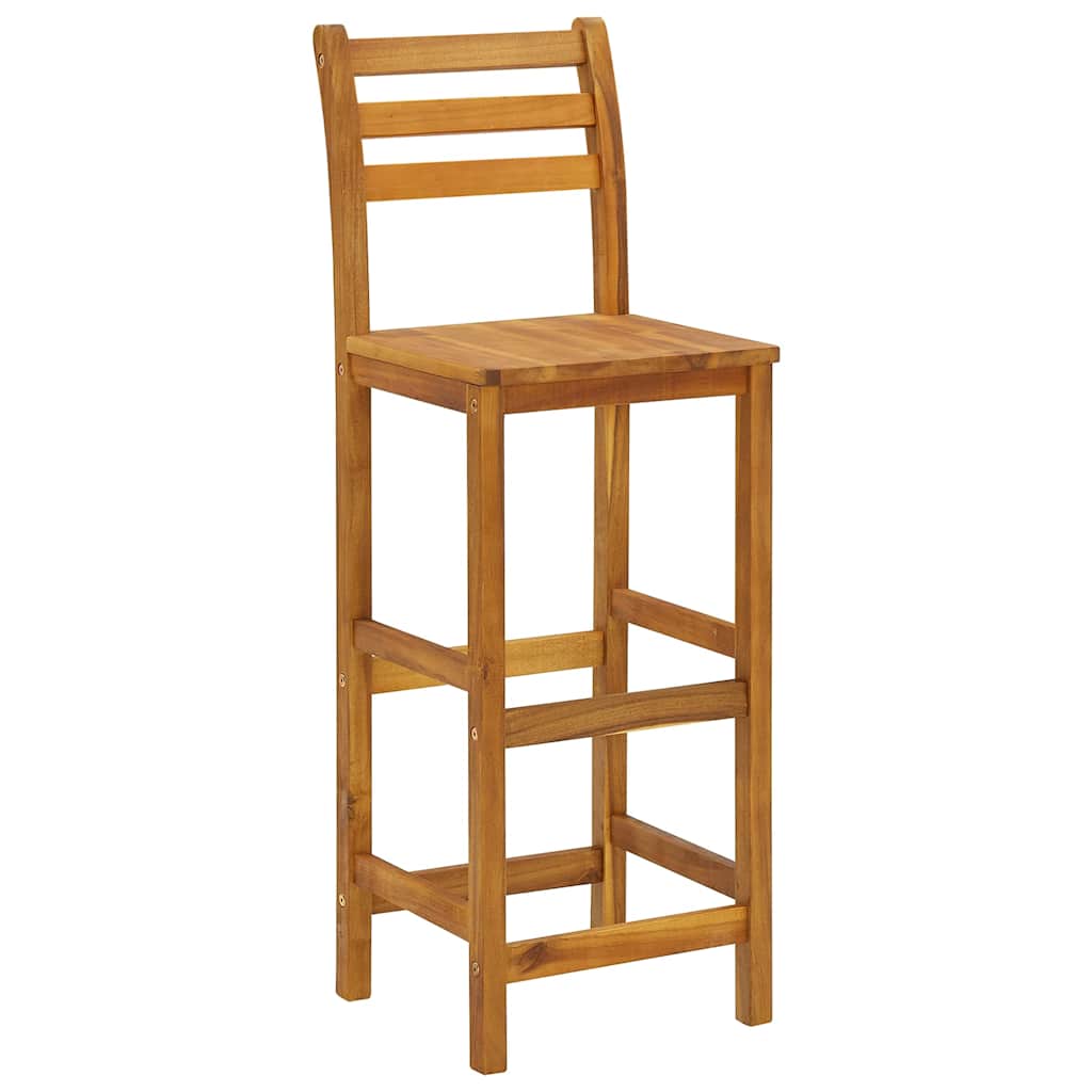 Set da Bar per Giardino 3 pz in Legno Massello di Acacia