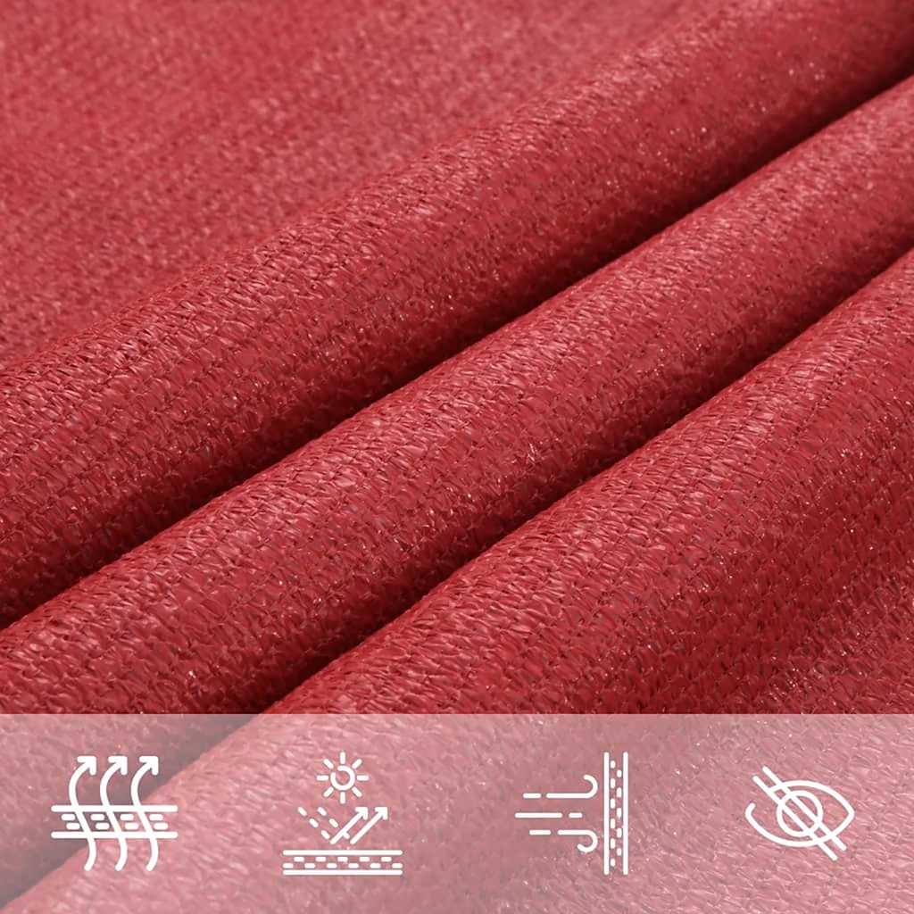 Vela Parasole 160 g/m² Rossa 2x2 m in HDPE
