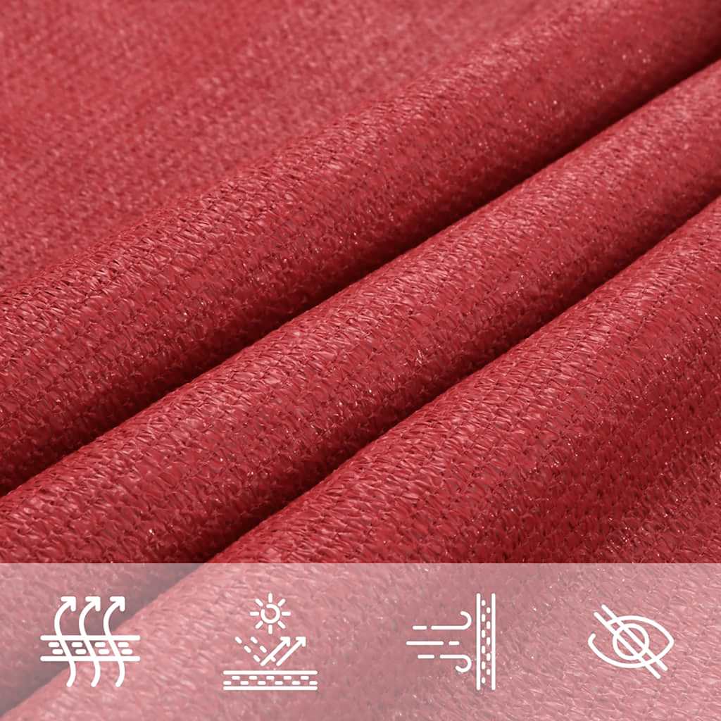 Vela Parasole 160 g/m² Rossa 6x6 m in HDPE