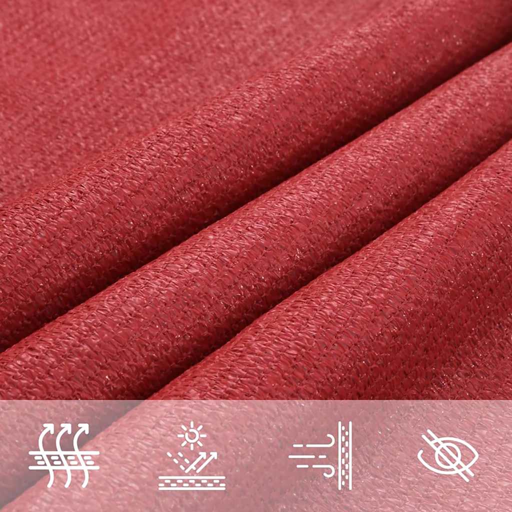 Vela Parasole 160 g/m² Rossa 2,5x3,5 m in HDPE