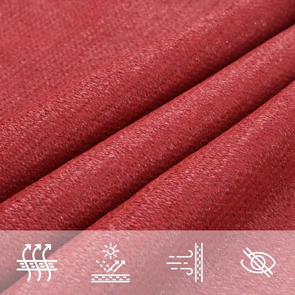 Vela Parasole 160 g/m² Rossa 3x4x4 m in HDPE