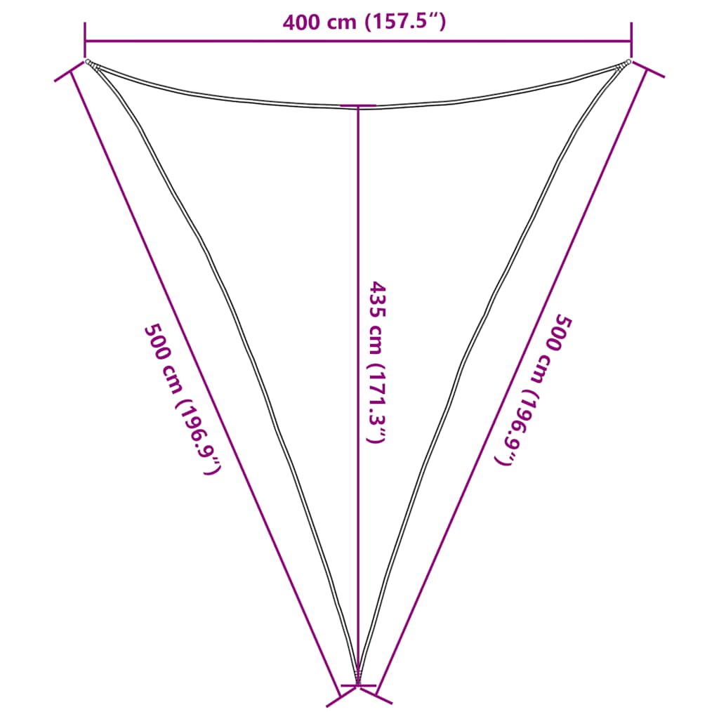 Vela Parasole 160 g/m² Rossa 4x5x5 m in HDPE