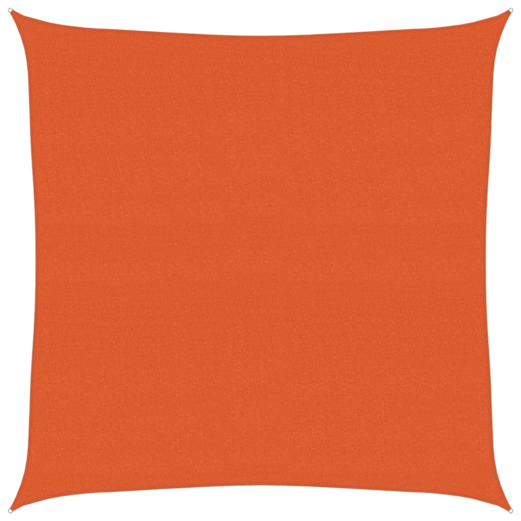 Vela Parasole 160 g/m² Quadrata Arancione 4x4 m in HDPE
