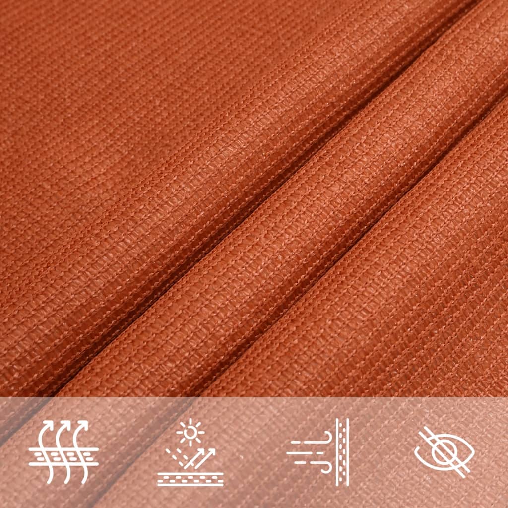 Vela Parasole 160 g/m² Quadrata Arancione 4x4 m in HDPE