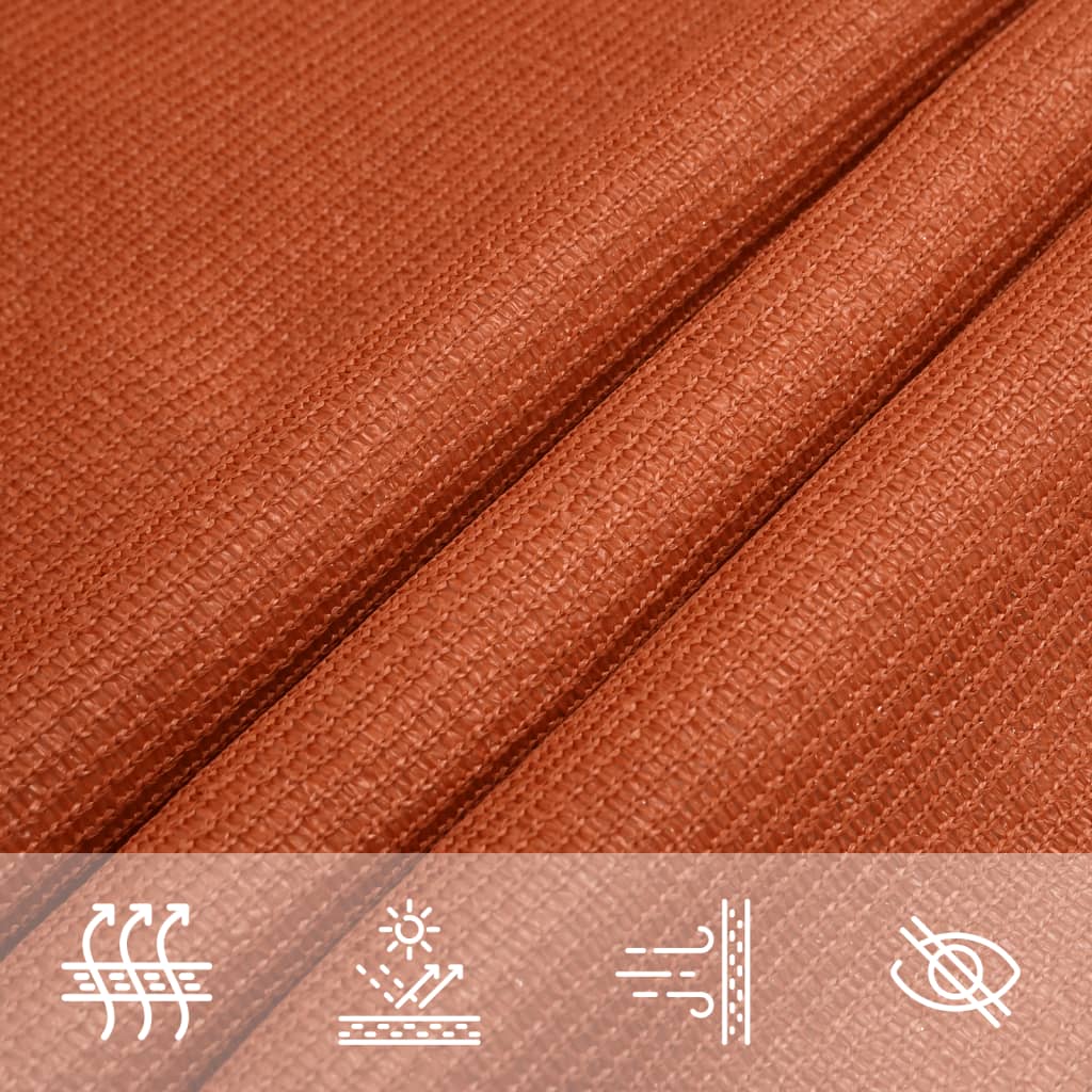 Vela Parasole 160 g/m² Arancione 3,5x5 m in HDPE