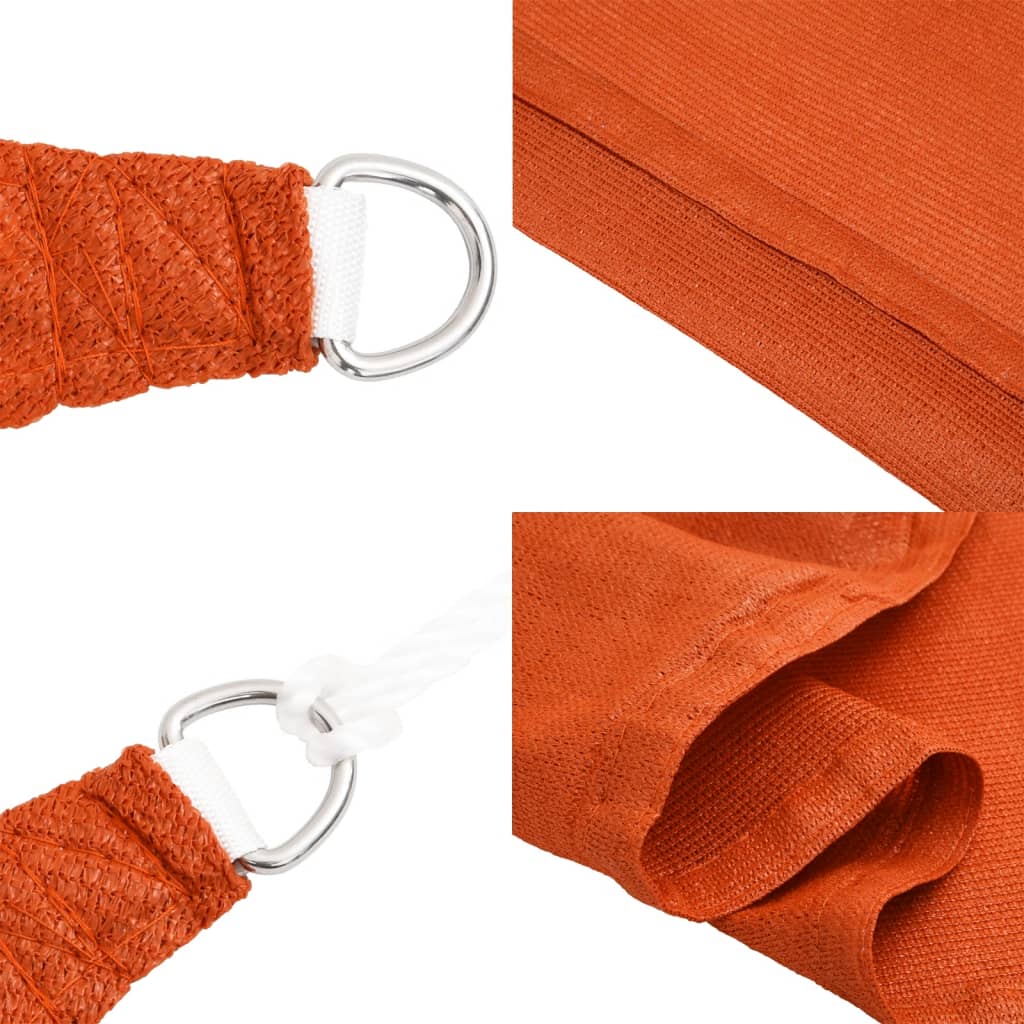 Vela Parasole 160 g/m² Arancione 3,5x5 m in HDPE