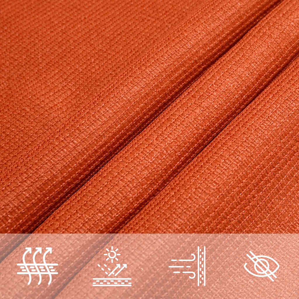 Vela Parasole 160 g/m² Triangolare Arancione 3x4x5 m in HDPE