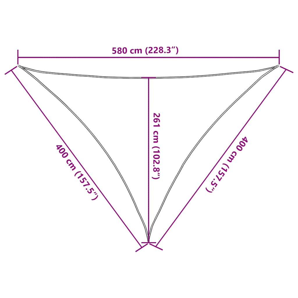 Vela Parasole 160 g/m² Arancione 4x4x5,8 m in HDPE