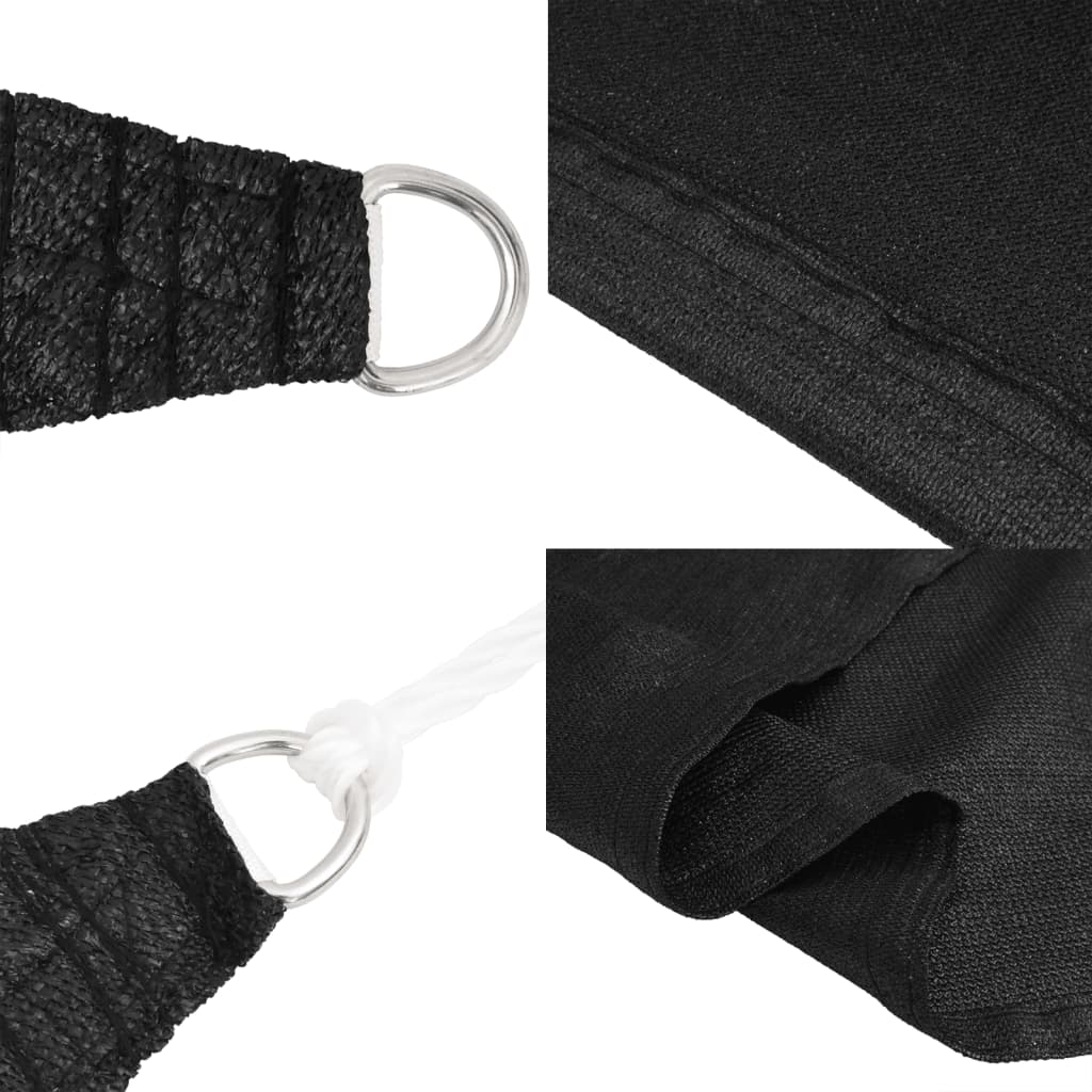 Vela Parasole 160 g/m² Nera 2,5x3,5 m in HDPE