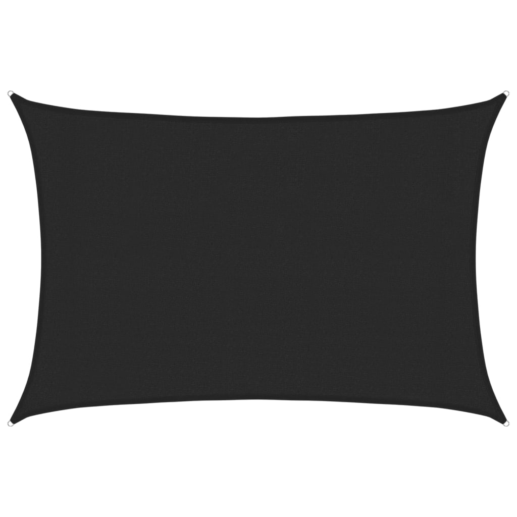 Vela Parasole 160 g/m² Nera 3x5 m in HDPE