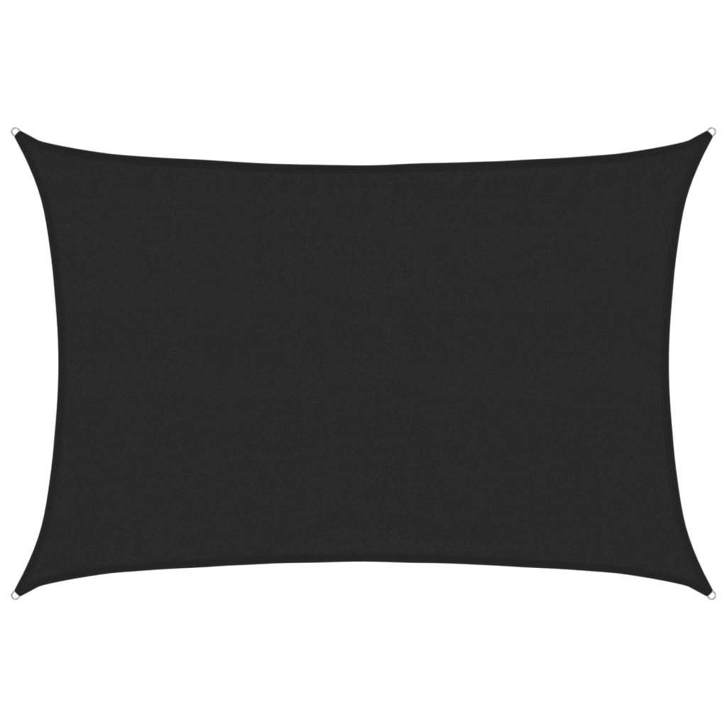 Vela Parasole 160 g/m² Nera 3,5x4,5 m in HDPE
