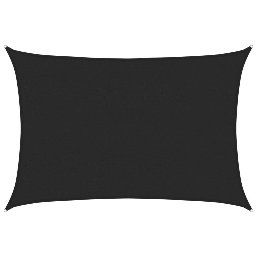 Vela Parasole 160 g/m² Nera 4x6 m in HDPE