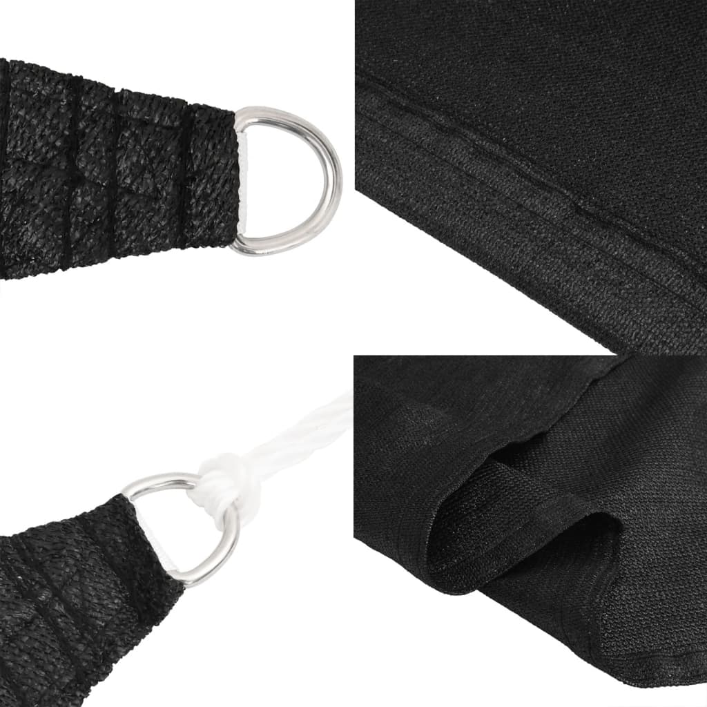 Vela Parasole 160 g/m² Nera 4x4x5,8 m in HDPE
