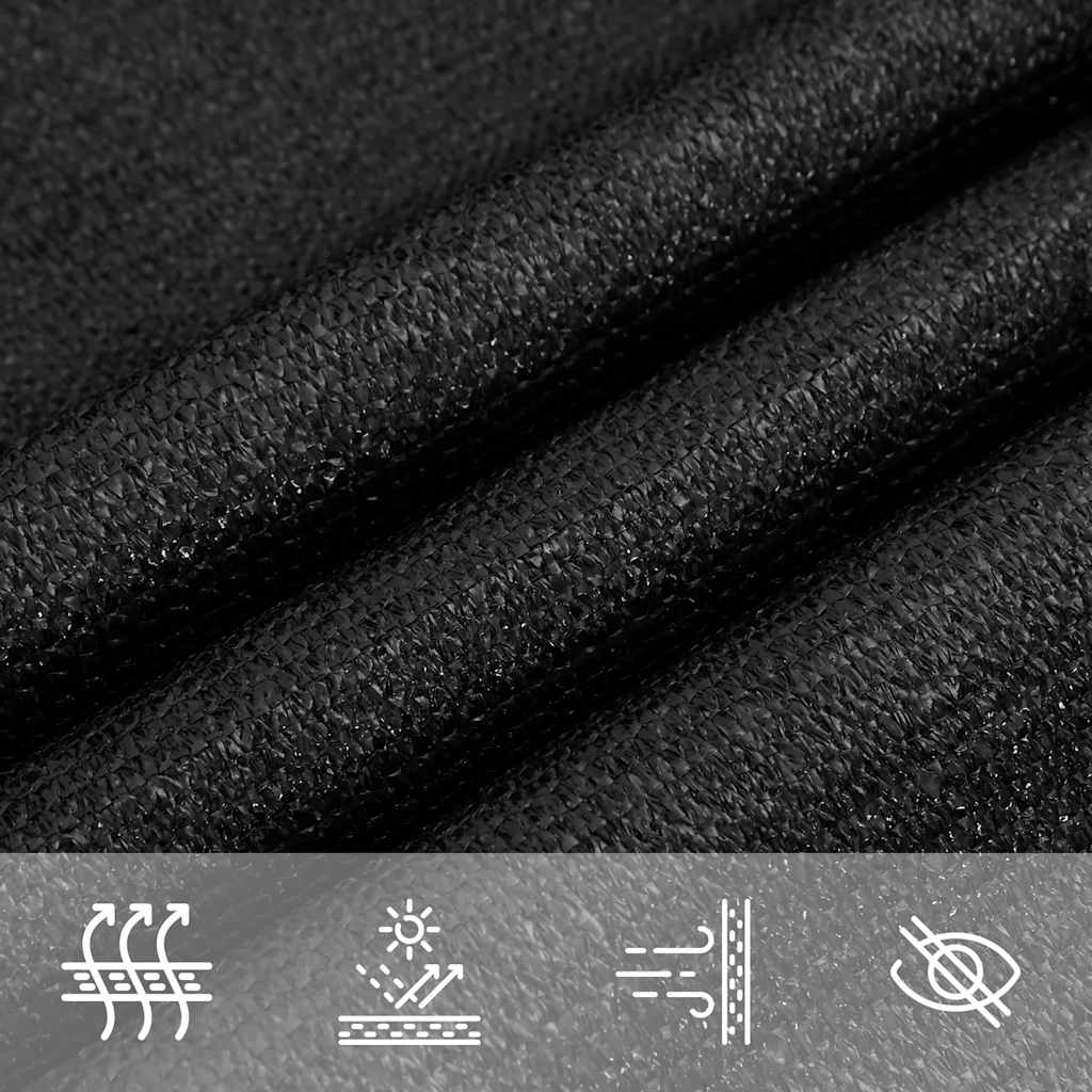 Vela Parasole 160 g/m² Nera 4,5x4,5x4,5 m in HDPE