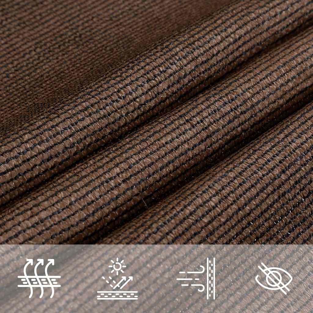 Vela Parasole 160 g/m² Marrone 4x4x4 m in HDPE