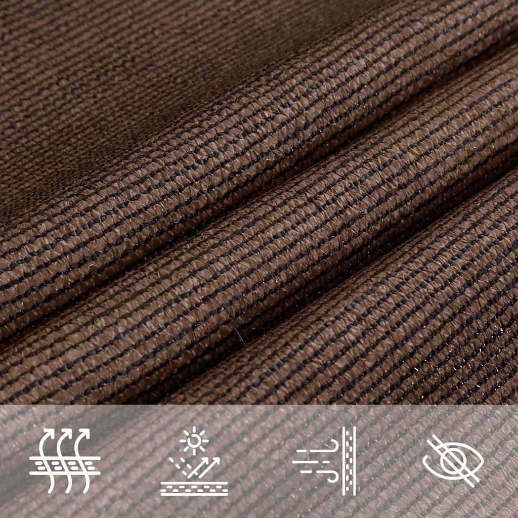 Vela Parasole 160 g/m² Trapezio Marrone 4/5x4 m in HDPE