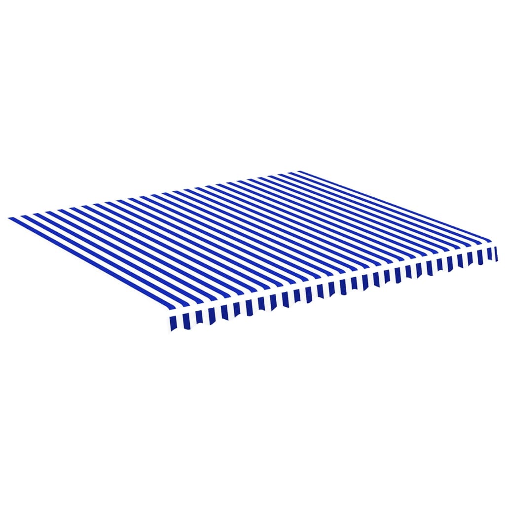 Tessuto di Ricambio per Tenda da Sole Blu e Bianco 400x350 cm Poliestere